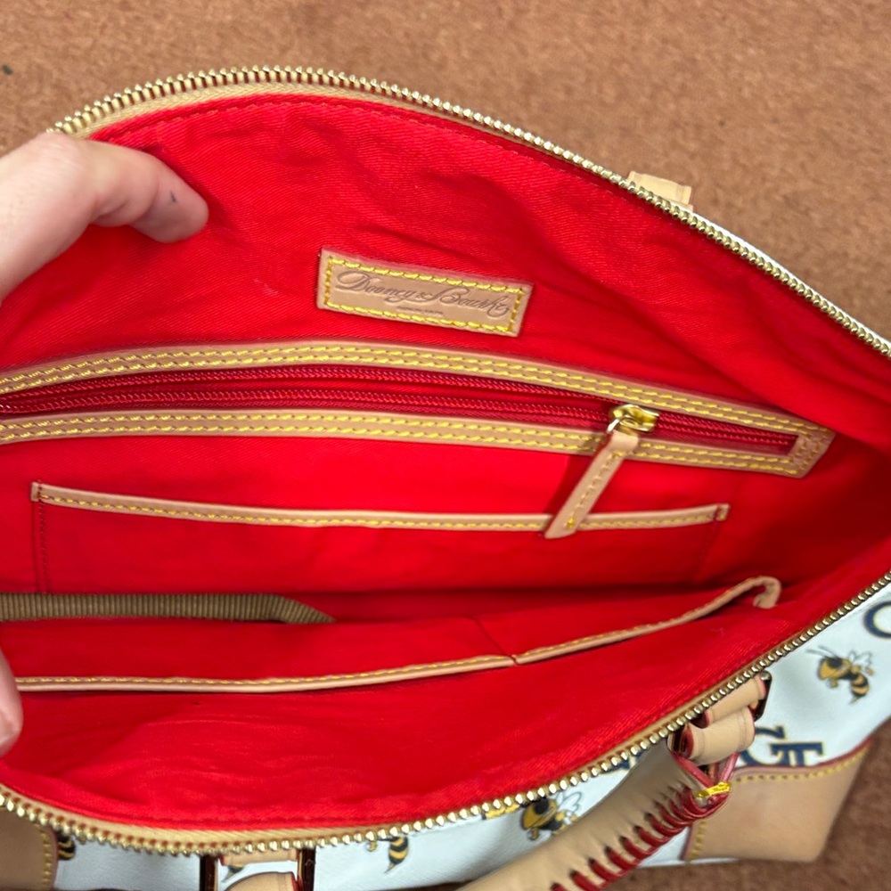 Dooney & Bourke Georgia Tech Satchel with Red Accents - Picture 3 of 6